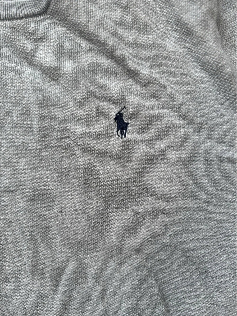 Polo Ralph Lauren Pima Cotton Sweater Men’s XXL Gray Crewneck Knit Pullover